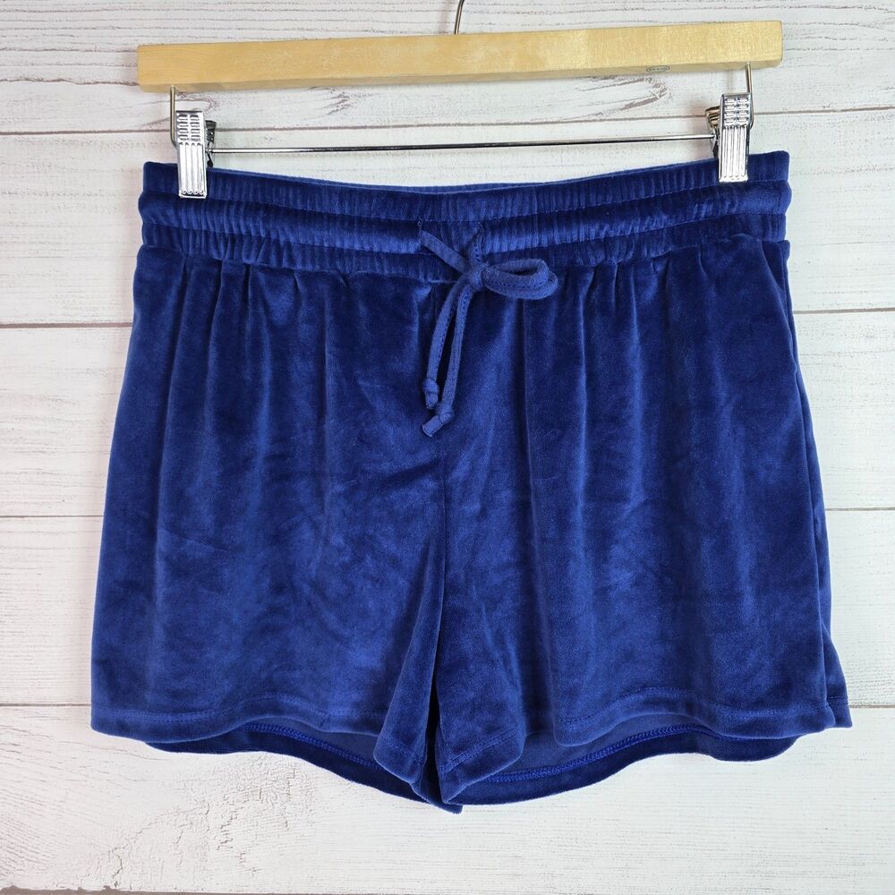 Tart Intimates Blue Velvet Pajama Lounge Shorts Womens Medium Casual Stretch